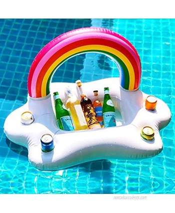 CestMall Inflatable Drink Holder Floating Colour Cloud Pool Drink Holder Floats Beverage Salad Fruit Serving Bar Pool Float Party Accessories Summer Beach Leisure Cup Bottle Holder Toys Adults