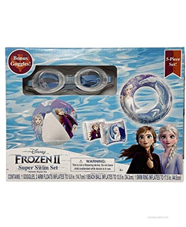 Disney Frozen Inflatable Pool Toys for Kids 5 in 1 with Light Up Lanyard Random Beach Ball Kids Floaties for Pool Inflatable Beach Ball Inflatable Toys for Kids Swim Toys Set#2