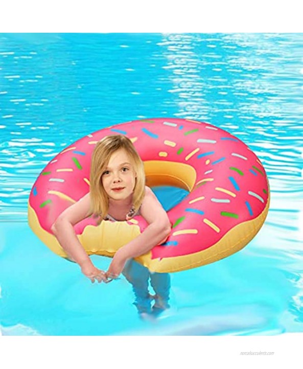 Fastwolf Donut Pool Float for Kids Adults,Inflatable Doughnut Pool Tubes Pink for Summer,Funny Vinyl Summer Pool or Beach Toy for 6-16 Age Teens Kids80cm 31inch