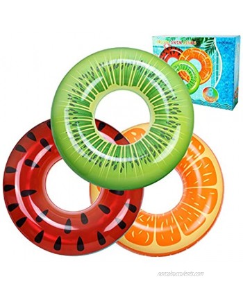 FindUWill Inflatable Pool Floats Swim Tubes Rings3 Pack Beach Swimming Toys for Kids Adults raft floaties Toddlers