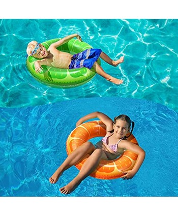 Fruit Swimming Ring Inflatable Pool Float Swimming Tubes Fruit Pool Tube for Kids Adults Boys Girls