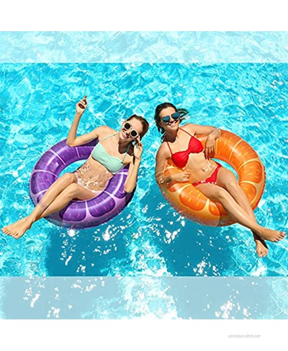 Fruit Swimming Ring Inflatable Pool Float Swimming Tubes Fruit Pool Tube for Kids Adults Boys Girls