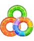 FUN LITTLE TOYS 3 Pack Swimming Rings 24” Pool Floats for Kids and Adults Fruits Pool Tubes Summer Beach Water Float Party Pool Toys Donut Floatie Orange