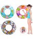 Inflatable Pool Floats-3 Pcs 27.5" Swimming Pool Floaties Swim Tubes Rings Set Pool Toys for Beach Blow up Floats for Kids,1 Pcs 16" Panda Beach Ball4 Pack