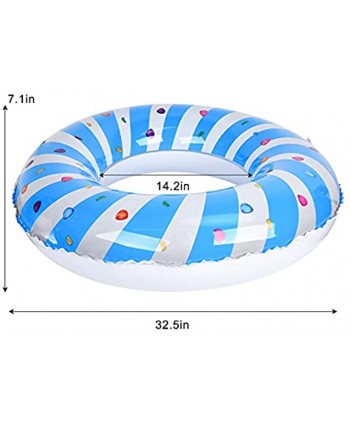 Inflatable Pool Tube Raft 32.5” 4 Pack Funny Inflatable Pool Float Toys Swim Tubes for Swimming Pool Party Decorations #2