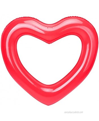 Inflatable Swimming Tubes Rings Heart Shaped Pool Floats  47.24” Pool Tubes Fun Beach Floaties Swim Party Toys Swimming Pool Party Decorations for Kids & Adults