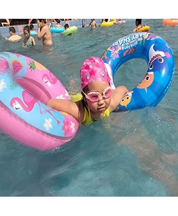 Kids Pool Floats Watermelon Lollipop Unicorn Flamingo and Shark Pool Floats Inflatable Floats Suitable for Swimming Pool Parties and Water Games Inflatable Tubes 3 Packs