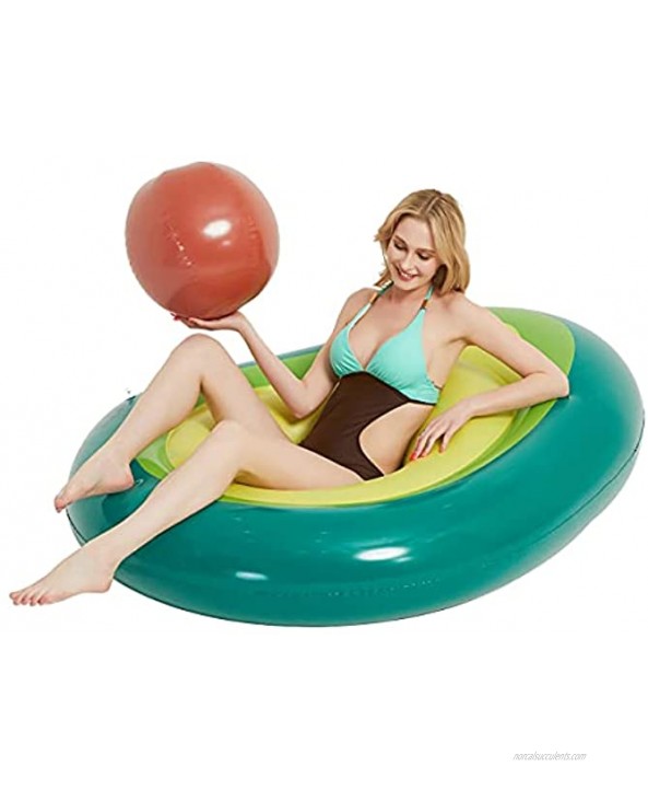 Kurala Inflatable Avocado Pool Float Giant Pool Floats Floatie Summer Water Toy for Kids Adults 5 FT Long