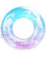 Mermaid Starry Glitter Pool Float Inflatable Pool Float Glitter Starry Swimming Ring Gradient Tube Float Summer Swim Pool,Girls Beach Toy Water Fun Party Toy for Kids & Adult Starry