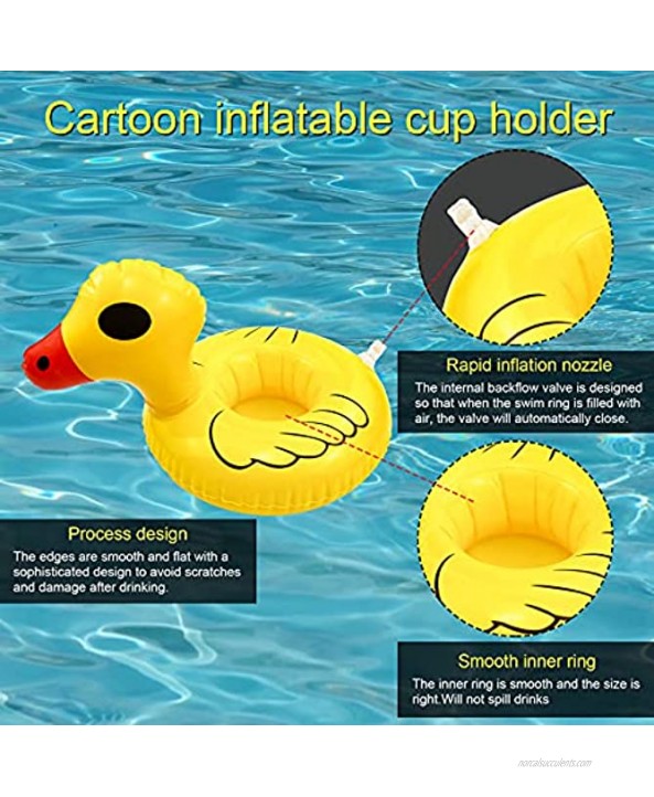 Philbinden 3 Pairs Inflatable Swimming Armbands with 3Pcs Inflatable Drink Holder Floater Sleeves Kids Water Fun Toys Pool Arm Floaties for Toddlers Kids and Adults