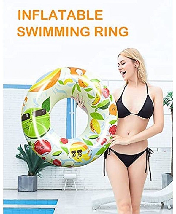 Pool Floats Fruit Party Swimming Rings Inflatable Swim Tube Pool Toys for Kids Adults Swimming Pool Party Decorations