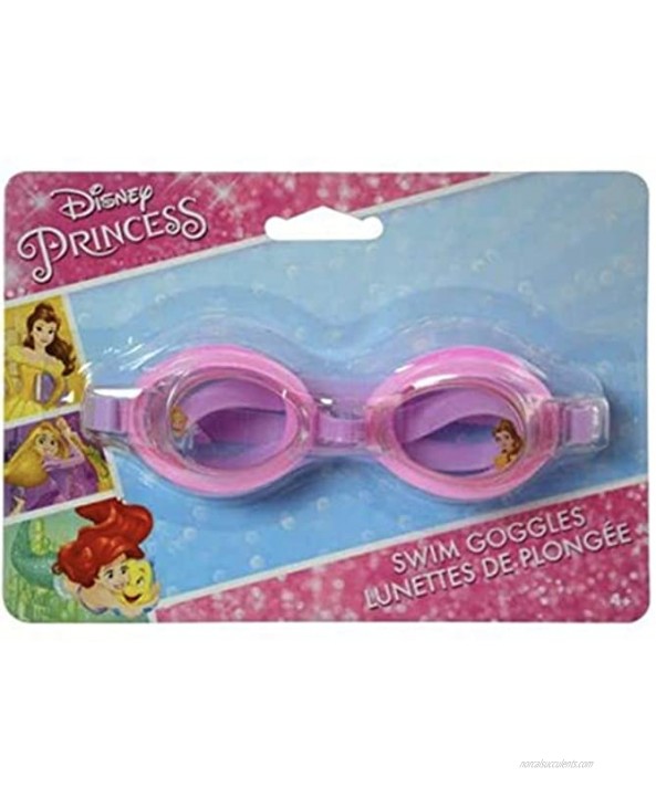 Princess Summer Set 7 PCS Kickboard Swim Goggles Inflatable Swimming Ring Two Arm Floats Beach Ball & Free Bubbles Wand