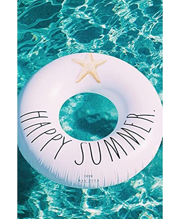 Rae Dunn Ring Float by CocoNut Float Adult Size Large 48 Inch Inflatable Raft & Durable Water Inner Tube Stable Ride-On for Summer Parties & Swim Events