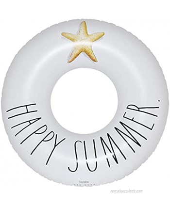 Rae Dunn Ring Float by CocoNut Float Adult Size Large 48 Inch Inflatable Raft & Durable Water Inner Tube Stable Ride-On for Summer Parties & Swim Events