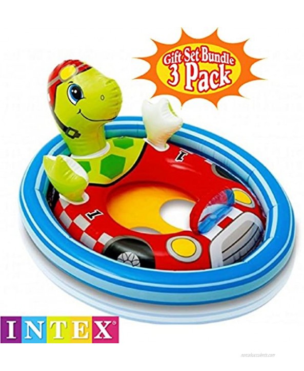 See Me Sit Pool Rider Floats Duck Bunny & Racing Turtle Gift Set Bundle with Bonus Matty's Toy Stop 16 Beach Ball 3 Pack