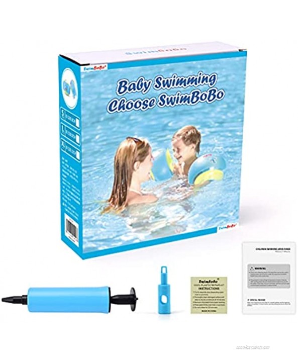 Swimbobo Inflatable Armbands for Kids Aged 3-6 Pool Arm Floatie Sleeves Floater Tube Water Wings Swimming Armlets