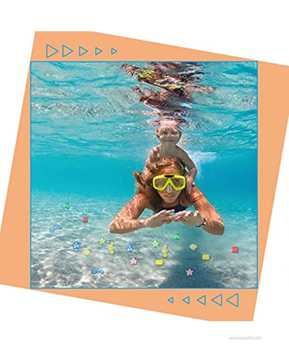 64 Pieces Sinking Dive Gem Pool Toy- Summer Underwater Swimming Creative Marine Life Plastic Diving Training Gems Toys for Summer Fun Pool Play Party Favors Random Color