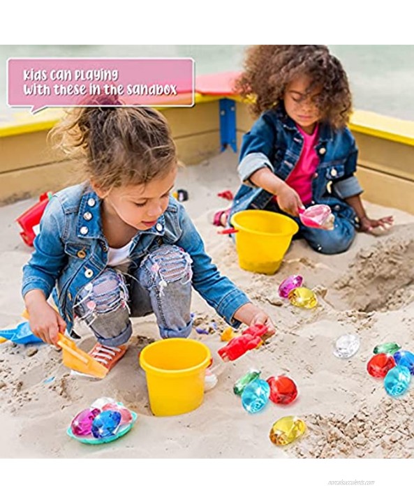 Chalyna 16 Pieces Big Size Diving Gem Pool Toys Colorful Summer Swimming Acrylic Treasure Gem Diving Toys Underwater Toy for Parties and Games DIY Vase Fillers Birthday,Wedding Decoration Gems