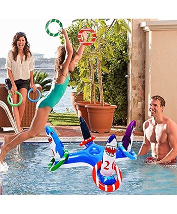 Dokeawo Inflatable Pool Ring Toss Games Pool Game Toys