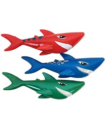 Funstuff 3pc Dive Sharks Pool Toy | Shark Pool Toys | Underwater Torpedo | Great Watertoy for Kids