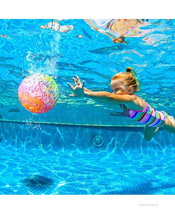 Hiboom Swimming Pool Toys Ball Underwater Game Swimming Accessories Pool Ball for Under Water Passing Dribbling Diving and Pool Games for Teens Adults Ball Fills with Water Water Color