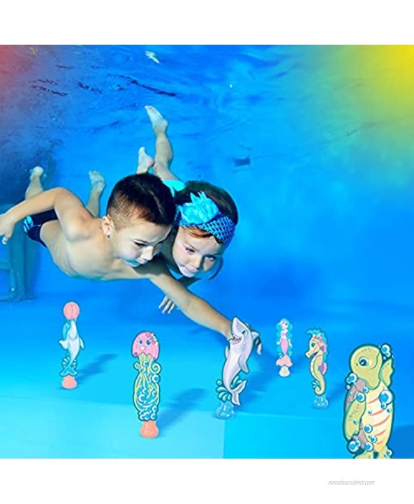 JA-RU Bluetopia Diving Toys 1 Pack Mermaid & Friends Diving Toys Swimming Pool Dive Toys Gem Diving Training Toy Sinker for Kids Summer Toys Pool Accessories Dive Crystals Party Favors Girl-806-1s