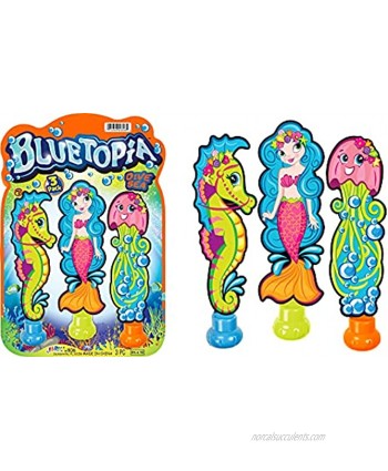 JA-RU Bluetopia Diving Toys 1 Pack Mermaid & Friends Diving Toys Swimming Pool Dive Toys Gem Diving Training Toy Sinker for Kids Summer Toys Pool Accessories Dive Crystals Party Favors Girl-806-1s