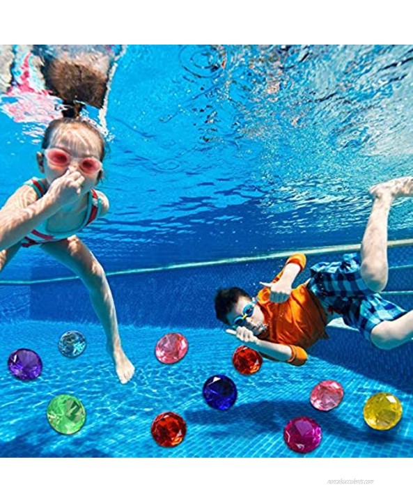 Jinhua Yiyan Diving Gem Pool Toy 9 Diamond Set with Treasure Pirate Box and Golden Mesh Bag Summer Swimming Gem Pirate Diving Toys Golden