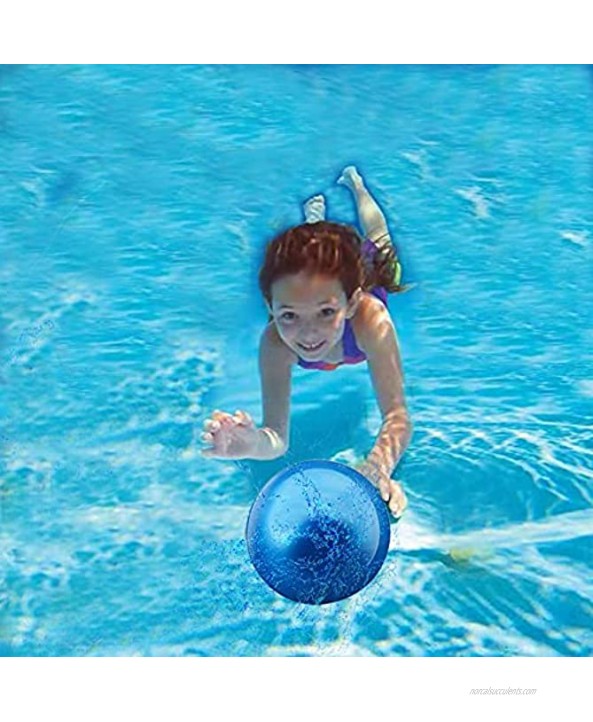 Newmemo Swimming Pool Ball 9 inch Ball Game for Pool Swimming Float Toy Balls Inflatable Pool Ball for Under Water Passing Buoying Dribbling Diving and Pool Games for Teen Adult Kid Blue