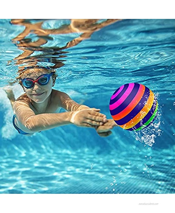 Swimming Pool Ball Ball Game for Pool 9 Inch Water Filled & Inflatable Pool Toys Ball for Summer Water Parties Passing Dribbling Diving and Pool Games for Teens Kids or Adults Colorful