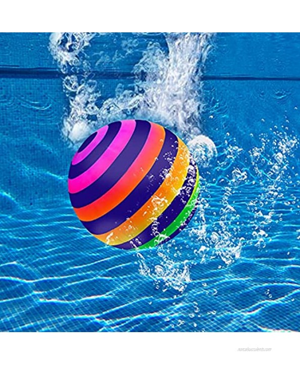 Swimming Pool Ball Ball Game for Pool 9 Inch Water Filled & Inflatable Pool Toys Ball for Summer Water Parties Passing Dribbling Diving and Pool Games for Teens Kids or Adults Colorful