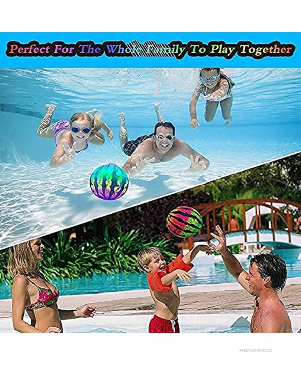 Swimming Pool Ball,9 Inches Water Injection Ball with Water Injector，Inflatable Ball for Under Water Passing Buoying Dribbling Diving Pool Game Summer Gifts for Teen Adult…