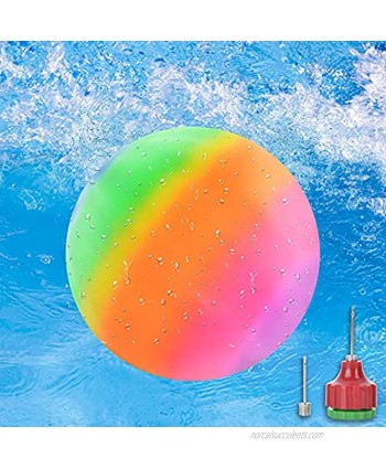 Swimming Pool Toys Ball Underwater Ball Game for Teens and Adults Inflatable Pool Balls Swimming Toys Accessories for Under Water Passing Buoying Dribbling Diving for Kids Rainbow