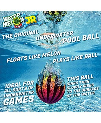 Watermelon Ball JR Underwater Pool Toy | Pool Ball for Under Water Passing Dribbling Diving and Pool Games for Teens Kids or Adults | 6.5in. Ball Fills with Water