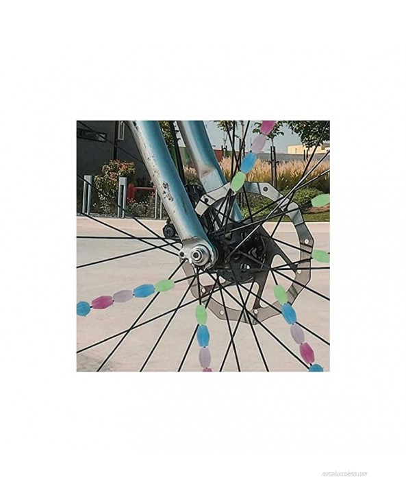 Bike Wheel Spokes Bicycle Luminous Colorful Beads Clip Bike Decoration Accessory 72pcs Replacement Accessory for Mountain Road Bike Universal Bicycle