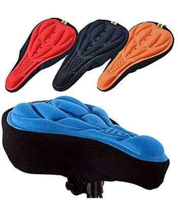 CHXW 3D Soft Comfortable Foam Bike Seat Cushion Cycling Saddle for Bike Accessories Color : Blue