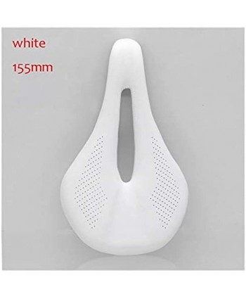 CHXW Carbon Fiber Bicycle Saddle Road MTB Saddle fit for Triathlon Races Cycling seat Color : White 155mm