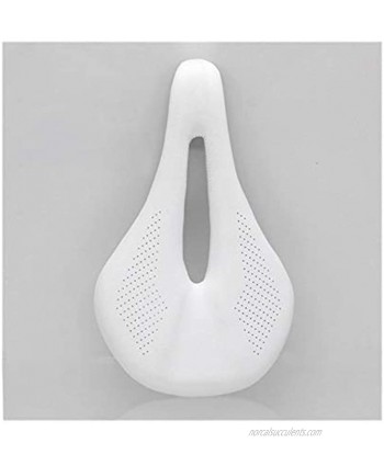CHXW Carbon Fiber Bicycle Saddle Road MTB Saddle fit for Triathlon Races Cycling seat Color : White 155mm