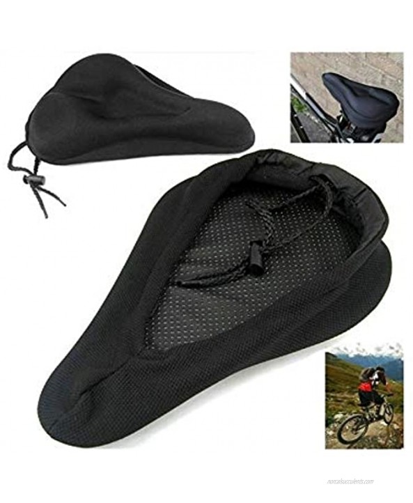 CHXW Comfort Soft Gel Pad Bicycle Saddle Seat Cover Bicycle Cycle Color : Black