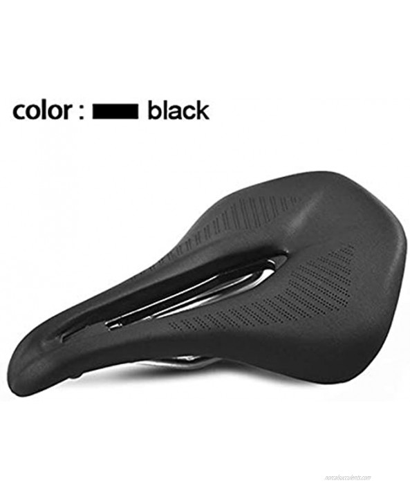 CHXW Cycling Mountain Road Bike Saddle Cushion Soft Bicycle Parts Accessories Color : Black