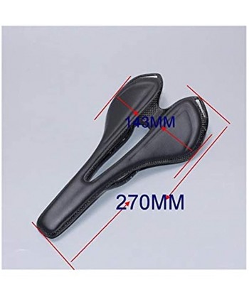 CHXW Full carbonfiber Fiber Road Mountain Bike Cushion Carbon Saddle Cycling Parts Color : White