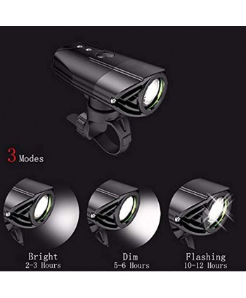 grocery store Heyingying525135 Bicycle Front Light Tail Light Rechargeable Flashlight Easy to Install Carry  Color : L2 2000MAH Black