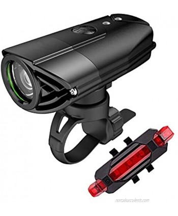 grocery store Heyingying525135 Bicycle Front Light Tail Light Rechargeable Flashlight Easy to Install Carry  Color : L2 2000MAH Black