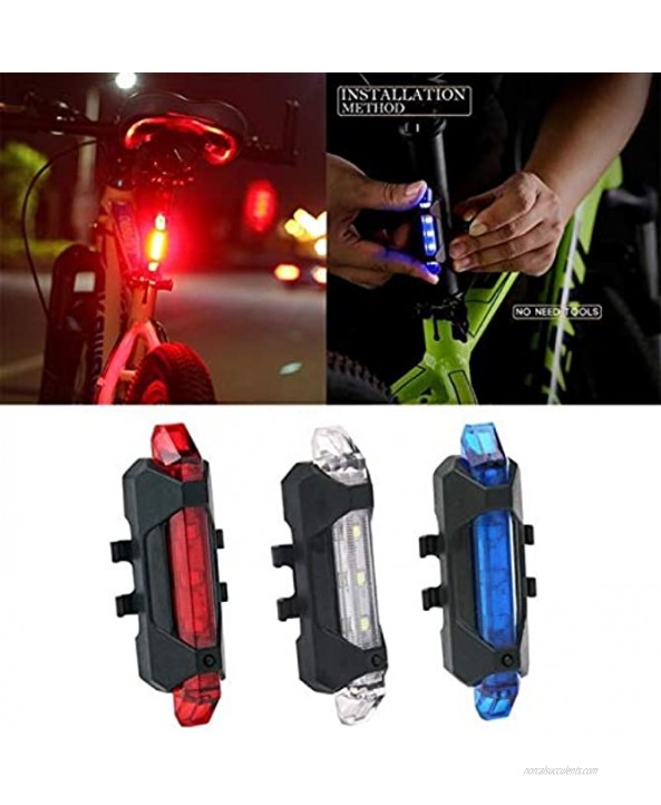 grocery store Heyingying525135 Bicycle Light Waterproof Rear Tail Rechargeable Safety Warning Light Energy Saving Carry Color : Red