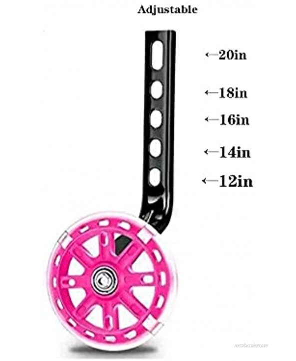 Training Wheels,Bicycle Auxiliary Wheel Suitable for Children's Bicycle Training Auxiliary Wheel with Flash Suitable for 12 14 16 18 20 inch Children's Bicycle 1 Pair