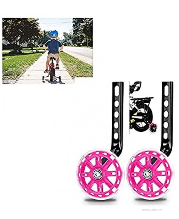 Training Wheels,Bicycle Auxiliary Wheel Suitable for Children's Bicycle Training Auxiliary Wheel with Flash Suitable for 12 14 16 18 20 inch Children's Bicycle 1 Pair