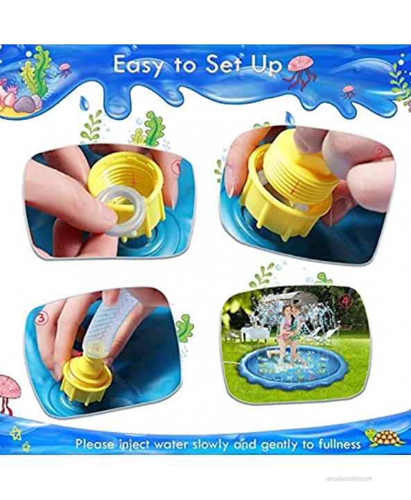 3-1 Splash pad Sprinkler for Kids Wading Pool for Games Learning Party Outdoor Water Toys for Boys Girls Children Adults Summer Gifts