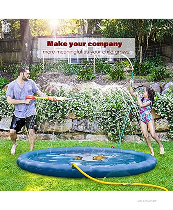 Aquadoo Sprinkler for Kids Sprinkler Play mat Splash Pad and Swimming Pool – Children’s Sprinkler Pool 68’’ Inflatable Water Toys-Cute Shark Outdoor Swimming Pool for Babies and Toddlers
