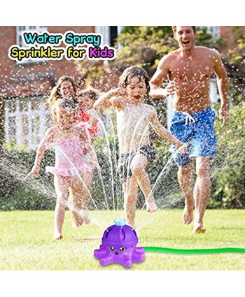 FOSUBOO Sprinkler for Kids Outdoor Water Toy for Toddlers Backyard Sprinklers Water Toy for Age 3 4 5 6 Boys and Girls Water Lawn Sprinkler Fun Toy for Summer