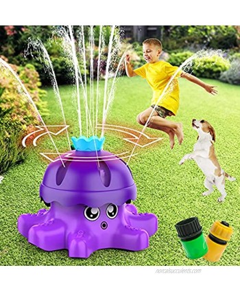 FOSUBOO Sprinkler for Kids Outdoor Water Toy for Toddlers Backyard Sprinklers Water Toy for Age 3 4 5 6 Boys and Girls Water Lawn Sprinkler Fun Toy for Summer
